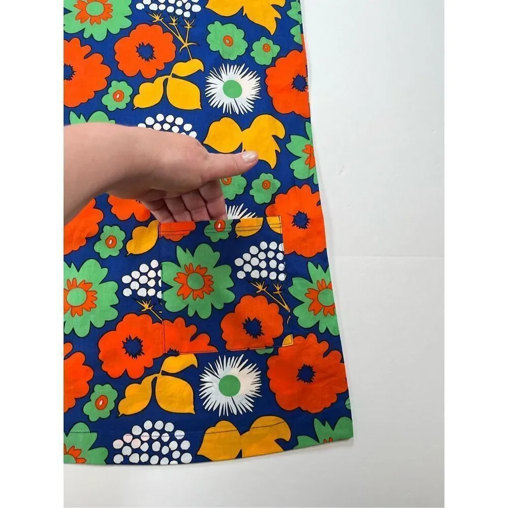 NEW Marimekko x Target Girls Bold Cap Sleeve Hippie Era Floral Dress Size Large - Picture 9 of 9